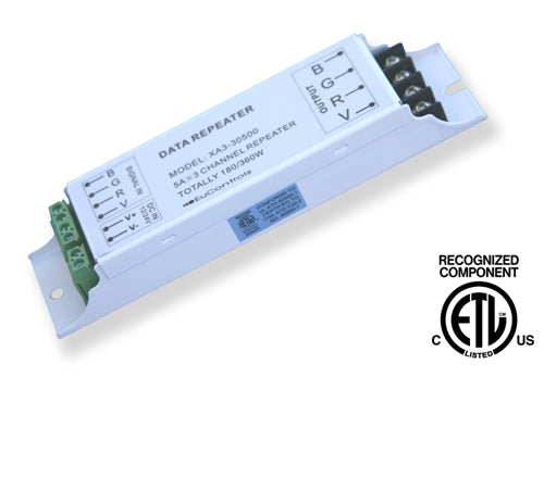 Power Repeater (3 Channels – RGB, ETL Recognized) - LiteControls