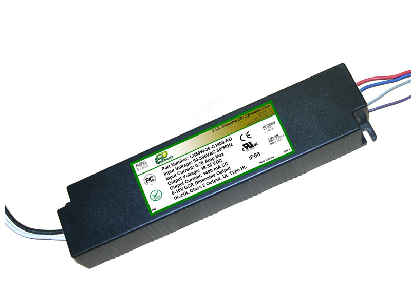LN Series 50 Watt AC/DC LED Driver (Constant Current, Dimming Options, UL Recognized, Low Cost) - LiteControls