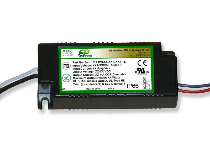 LD Series 20 Watt AC/DC LED Driver (Constant Current, TRIAC/ELV Dimming, UL Recognized) - LiteControls