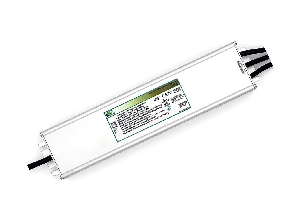 LPF200W Series 200 Watt Programmable LED Drivers with 12VDC Auxiliary