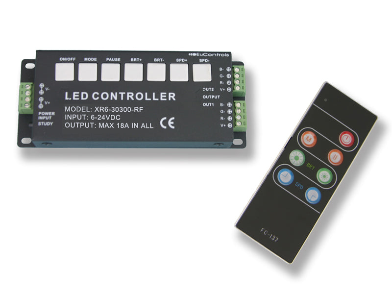 LED Controller w/ RF Remote (3 Channels – RGB)