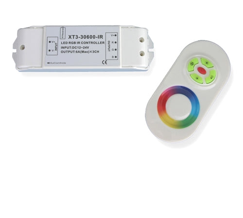 LED Controller w/ Color Wheel IR Remote (3 Channels – RGB) - LiteControls